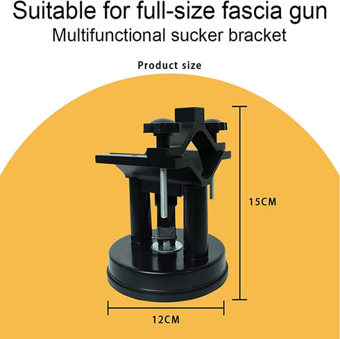 Lanmino A Hands-Free Massage Gun Holder - Vacuum Suction Cups Work on Any Smooth Surface, Gun Grip Hands-Free Massage