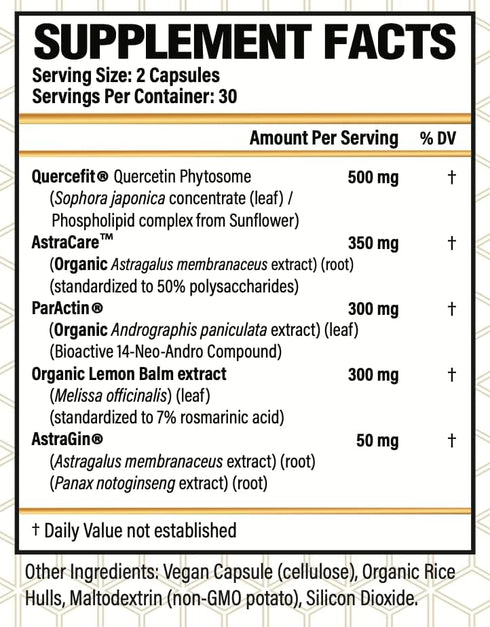 CHOQ Armor - Vegan Capsules, Professional-Grade Immune Defense, 20x Absorption Quercetin Phytosome, Andrographis,