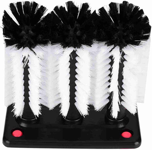 MUNEFE 3 Brush Cleaner, Water Bottle Cleaner Brush, Glass Cup Washer with Suction Cup Base Brush for Kitchen Sink Home