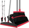 Broom with Dustpan Combo Set and Silicone Air Broom Kit, 51" Long