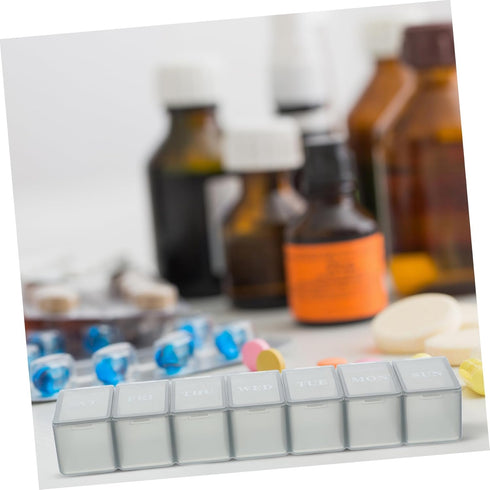 Weekly Organizer Removable Pill Case Compartments for Vitamins and Daily Medications Portable and Easy to Clean
