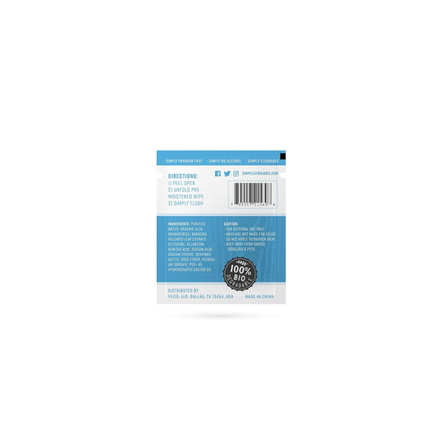 Pack (30 2 Pack 60 Counts Simpleaf Flushable Unscented Single Wet Wipes | Paraben & Alcohol Free | Hypoallergenic