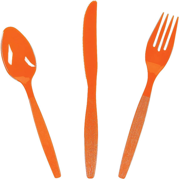 Bulk Plastic Cutlery Sets for 70, 210 Pieces, Spoons, Knives, Forks, Party