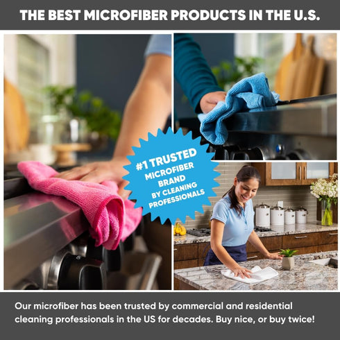 Microfiber Wholesale Premium TV Screen Cleaning Cloth, 14”x14”, 3pk, Soft Microfiber Suede, Scratch-Free for Large TVs