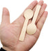 200pcs Mini Wooden Spoons, 4inch Disposable Birchwood Ice Cream Dessert Spoons, Biodegradable Compostable