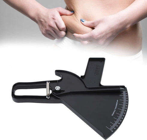 Body Fat Caliper, Professional Double Spring Skinfold Calipers, Body Fat Tape Measure Tool for BMI