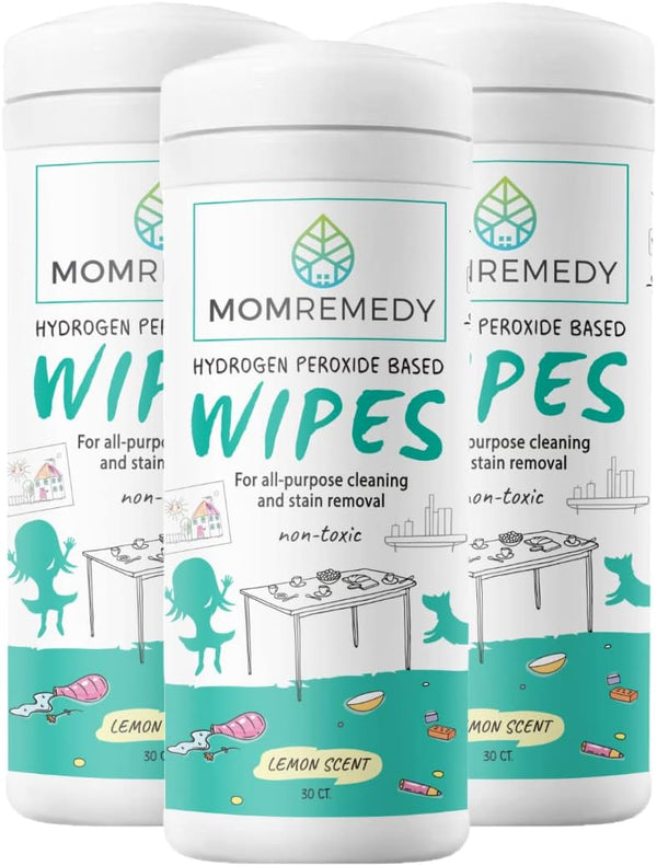 Hydrogen Peroxide Cleaning Wipes, All Purpose Cleaner and Stain Remover, Multipurpose for Kitchen, Bathroom, 3 Pack