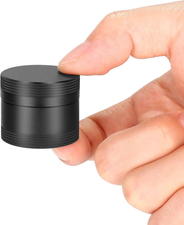 Small Daily Pill Box - Portable Waterproof Metal Pill Case for Pocket or Purse, Aluminium Alloy Round Travel Pill