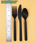 200 Count Heavy-duty Compostable Cutlery Set, 100 Forks and 100 Spoons, BPI Certified