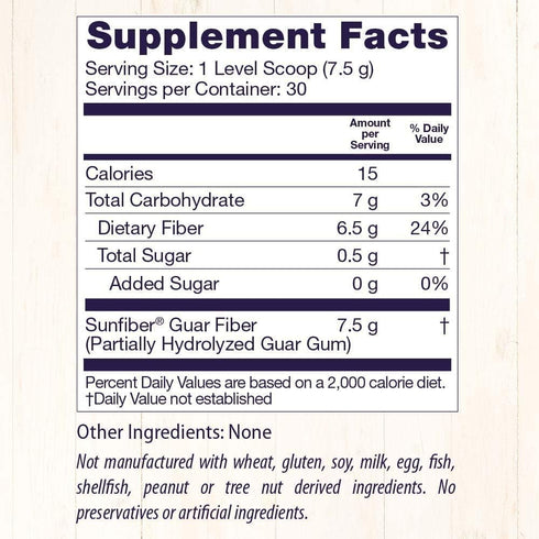 Healthy Origins Healthy Fiber, 225 g, Clear Mixing (Sunfiber) - Fiber Powder Dietary Supplement for Gut Health