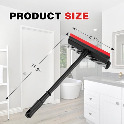 Neeklinny 8.1" 2 1 16" Professional in Window Squeegee with Long Handle,Car Squeegee for Gas