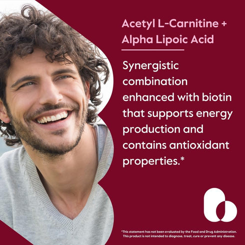 BESTVITE Acetyl L-Carnitine 500mg & Alpha Lipoic Acid 200mg per Capsule - 240 Vegetarian Capsules, Vegan, Non-GMO