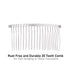 Lawie 20 Pack Silver Metal Side Hair Combs - 20 Teeth Wire Twist Clips for Wedding Bridal Veil, French Twist Updo