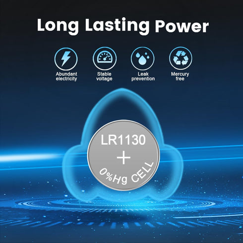 Vtreneg 10 Pack LR1130 L1131F LR54 L1131C 189 389 390 AG10 1.5V Battery Alkaline Battery for Sound Book Button Cell