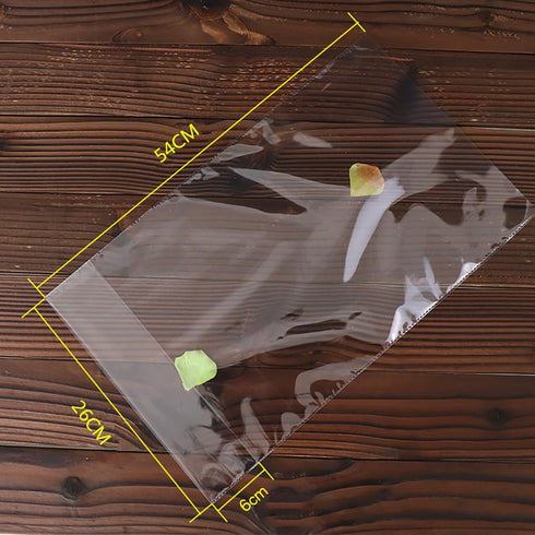 UUYYEO 100 27 65 12cm Packaging Pcs x x Clear Plastic Bread Bags with Ties Bread Loaf Bags for Homemade Bread