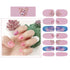 SIUSIO 112pcs Full Nail Wraps Stick on Gel Nail Polish Strips, Elegant Gradient Glitter Nail Art Sticker with Crystal