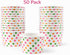 Worlds 8oz 50 pack Paper Ice Cream Cups Polka Dot Paper Yogurt Cups Rainbow