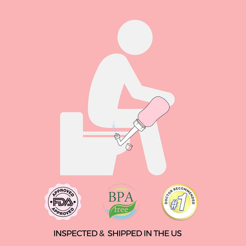 Portable Bidet Bottle | Postpartum Care Water Squeeze Spray for Pain Relief, Tears, Hemorrhoids after Birth + Period