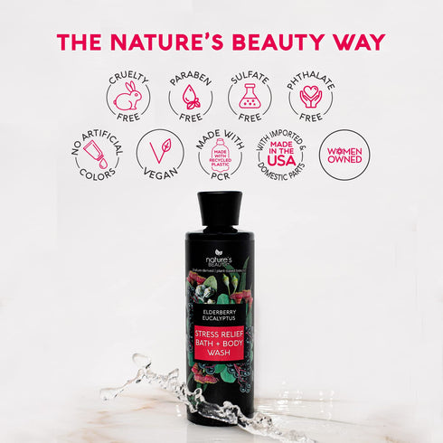Nature's Beauty Elderberry Eucalyptus Stress Relief Body Wash Multi-Pack - 12 fl oz (2 Pack)