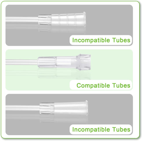 10 Packs Oxygen Tubing Swivel Connector for Oxygen Cannula, Avoid Tangling of Tube (Male to Male)