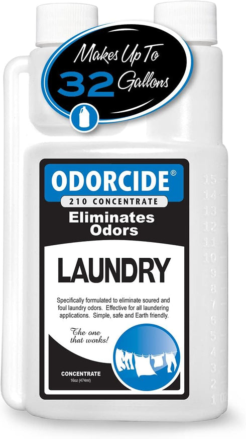 Odorcide Concentrated Fresh Linen Scent Laundry Odor Eliminator for Strong Odor, Safe Non-Enzymatic Neutralizer, 16oz