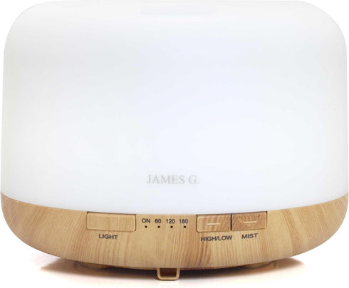 James G. 500ml Premium Essential Oil Diffuser, Ultrasonic Aromatherapy Fragrant Oil Humidifier Vaporizer