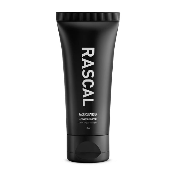 Rascal Men's Face Cleanser - Deep Cleansing Face Wash with Activated Charcoal and Orange Peel Oil, 4 Oz