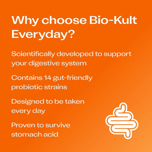 Bio-Kult Gut Health Probiotic Supplement - 14 Strains for Women & Men, Immune Support, 30 Count