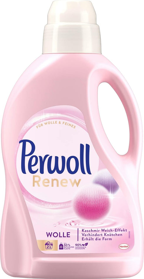 Perwoll Renew Liquid Detergent for Wool & Fine Fabric Care (1 x 21 Wash Loads) - Suitable for Wool, Silk and Fine