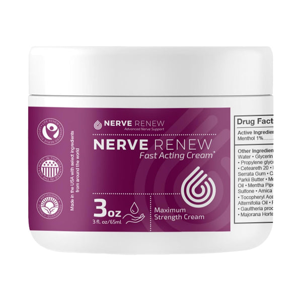 NERVE RENEW Maximum Strength Fast-Acting Nerve Cream, Targeted Arnica Cream Formulation for Soothing Comfort