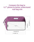 Narwey Small Makeup Bag for Purse, Mini Cosmetic Pouch with Compartments for Women (Small, Purple)