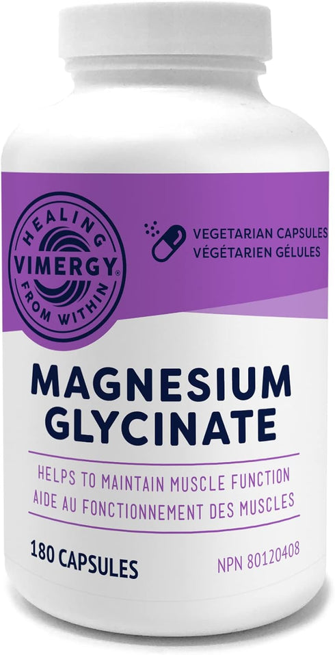 Vimergy Magnesium Glycinate, 90 Servings with Turmeric & Ginger - Supports Relaxation, Sleep, Bone & Heart Health