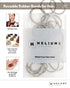 Heliums Small Hair Ties - Light Brown No Damage Mini 1 Inch Reusable Elastics for Thin Hair and Kids