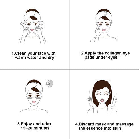 Pink Collagen Eye Mask, 30 Pairs Crystal Gold Under Eye Patches for Puffy Eyes and Dark Circles (Pink)