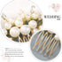 Latious Wedding Bride Pearl Hair Side Comb, Gold Rhinestone Bridal Hair Clips, Hair Accessories for Women