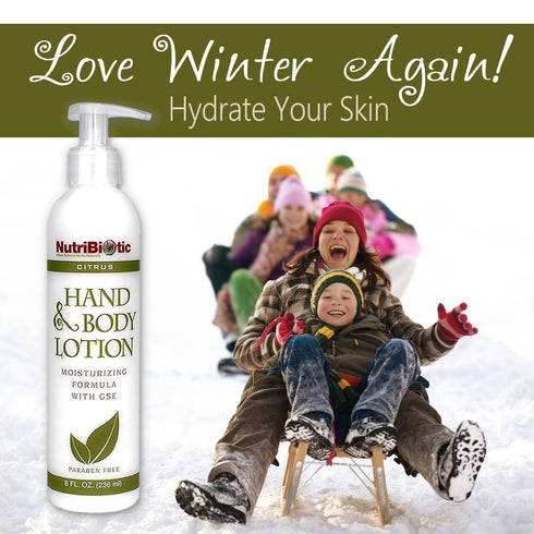 NutriBiotic Hand & Body Lotion, Citrus, 8 Fl Oz | Biodegradable, Vegan, Gentle Moisturizing