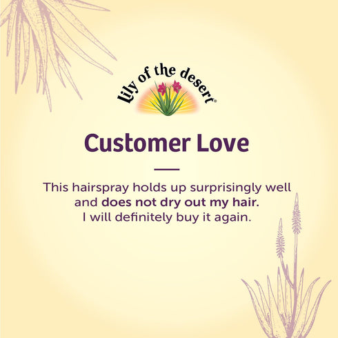 Lily Of The Desert Natural Hold Aloe Vera Hair Spray, Unscented, 8 Fl Oz