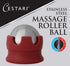 Massage Roller Ball - Stainless Steel Gel Balls for Heat + Ice Therapy - Back, Shoulder, Calf, Foot Massager with Heat