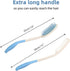 Fanwer Long Reach Handled Comb and Hair Brush Set for Elderly and Hand-Disabled People, 2 pcs