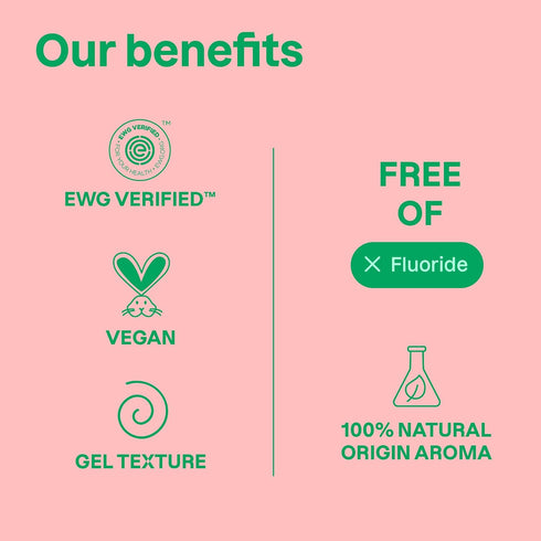 Attitude Baby and Child Fluoride-Free Training Toothpaste, EWG Verified, Vegan, Strawberry, 2.6 Oz