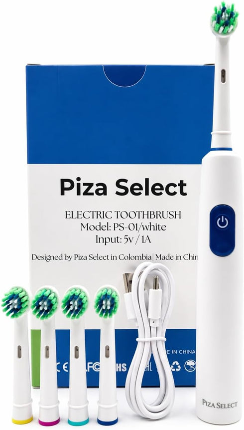 Piza Select Rechargeable Sonic Electric Toothbrush - 5 Modes, IPX7 Waterproof, Type-C Fast Charge,