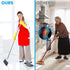 Stand Up Dustpan and Broom Set, 50” Long Handle Broom with Dust Pan, 20° Angled for Ergonomic Home Office Indoor