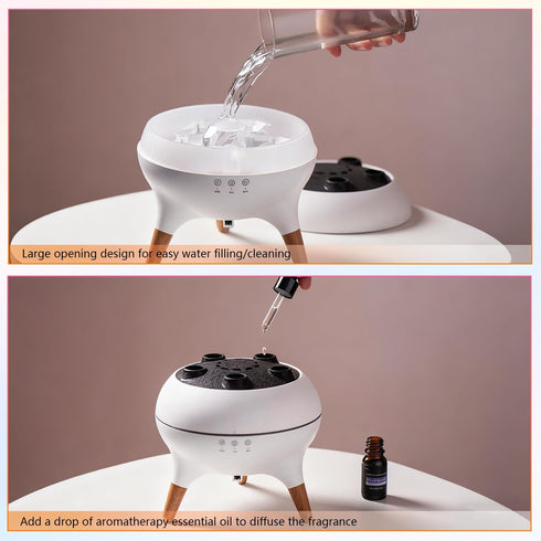 Pmxoaink 260ml 7 Jellyfish Essential Oil Diffuser & Humidifier - Ultrasonic with Colour Lights, Remote, Timer for Home