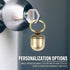 Katigate Pills Bottle Keychain, Copper Acorn Shaped Medication Small Empty Bottles Key Pendant Mini Pill Case Holder