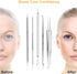 UUBAAR 9 PCS Pimple Popper Tool Kit, Blackhead Remover Tools with Tweezers for Facial Extraction