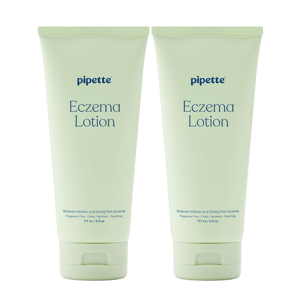 Pipette Baby Eczema Lotion Duo, Pack of 2, Fragrance Free Eczema Cream