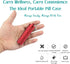 Compact Waterproof Keychain Pill Holder, Portable Pill Box with 3 Compartments for Daily Medication on The Go (Wine Red)