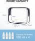 BAGSMART Clear Toiletry Bag, 2 Pack TSA Approved Travel Accessories, Water Repellent Makeup Cosmetic Bag (Black-2pcs)