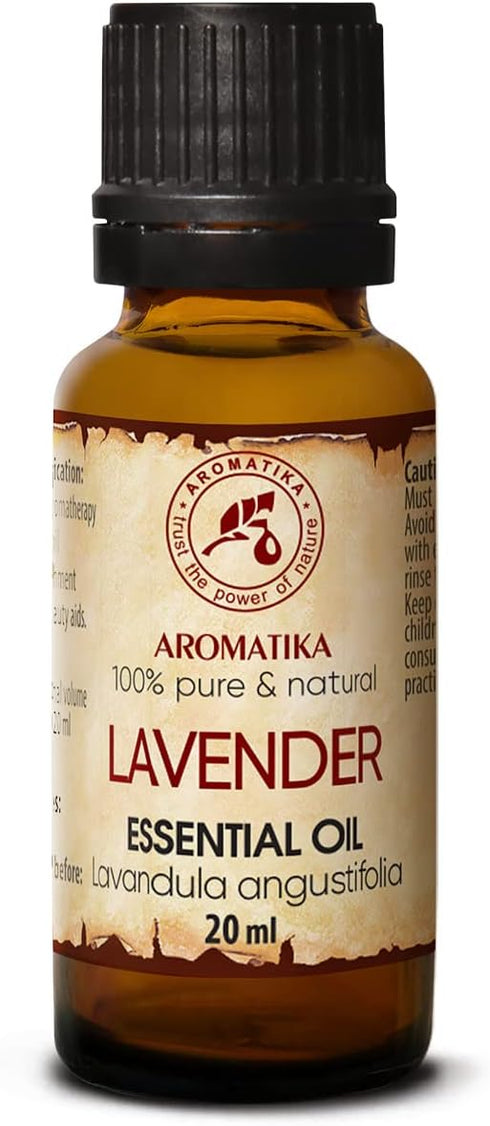 Lavender Essential Oils 0.68 Fl Oz - Lavanda Essential Oil - 100% Pure for Beauty, Aromatherapy, Massage, Diffuser