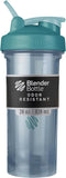 BlenderBottle Pro Series Shaker Bottle - 28-Ounce for Protein Shakes and Pre Workout, Cerulean Blue